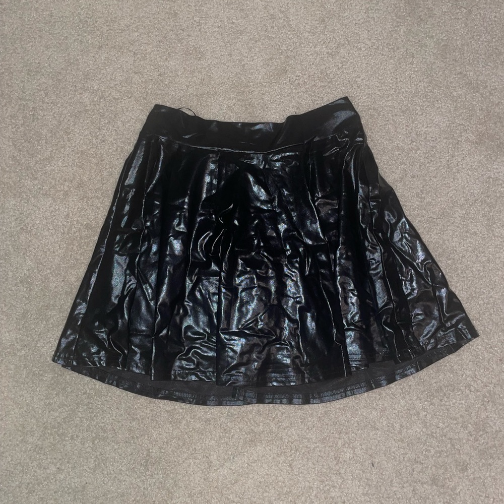 Women’s faux leather circle skirt, AS